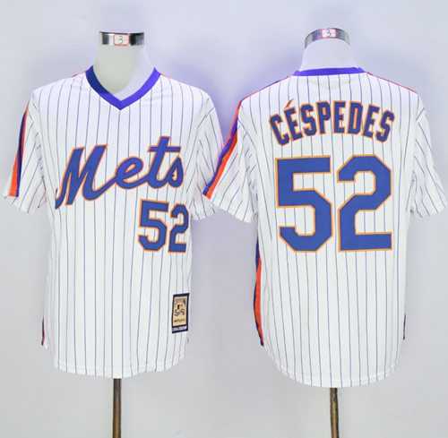 New York Mets #52 Yoenis Cespedes White(Blue Strip) Cooperstown Stitched Jersey,We sell and wholesale New York Mets #52 Yoenis Cespedes White(Blue Strip) Cooperstown Stitched Jersey on line form chian!